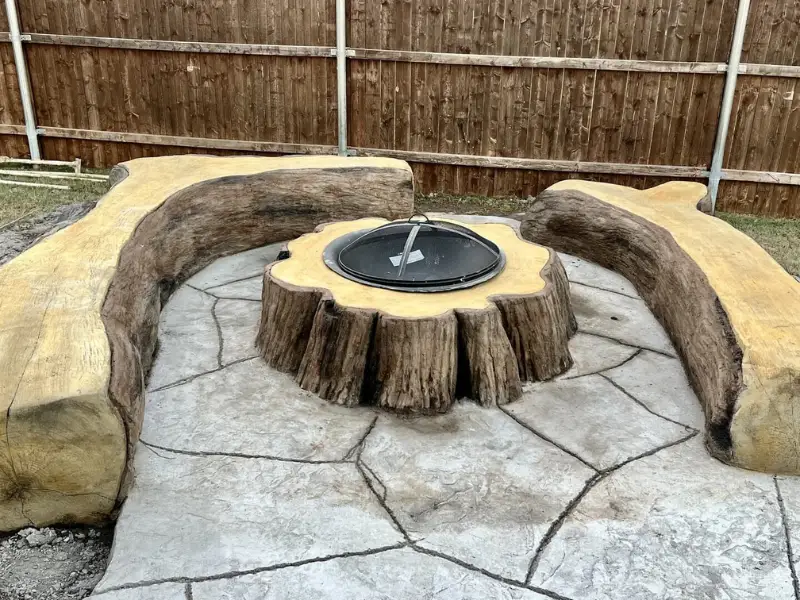 Fire pit installed outside Madison home